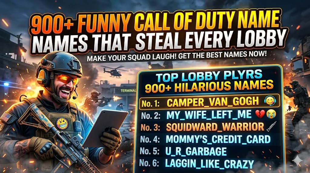 900+Funny Call of Duty Names That Steal Every Lobby