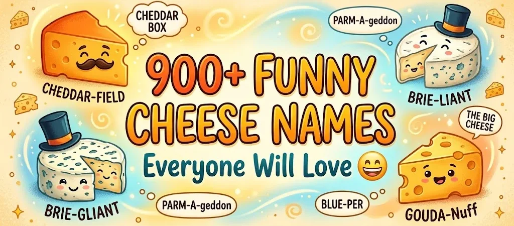 900+Funny Cheese Names Everyone Will Love 😄