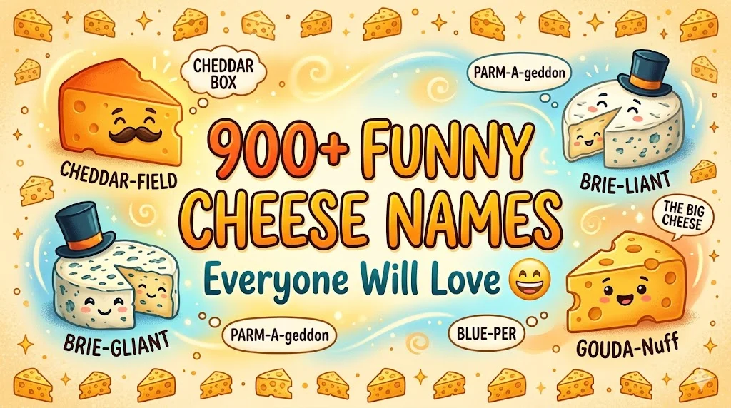 900+Funny Cheese Names Everyone Will Love 😄