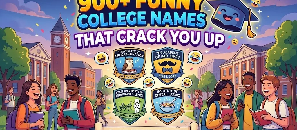 900+Funny College Names That Crack You Up🎓