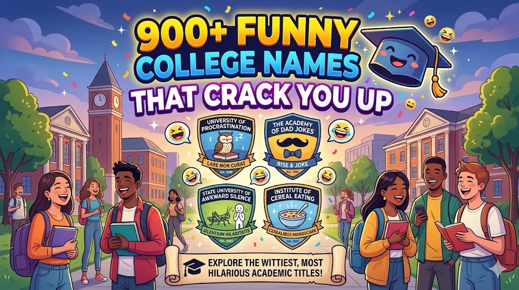 900+Funny College Names That Crack You Up🎓