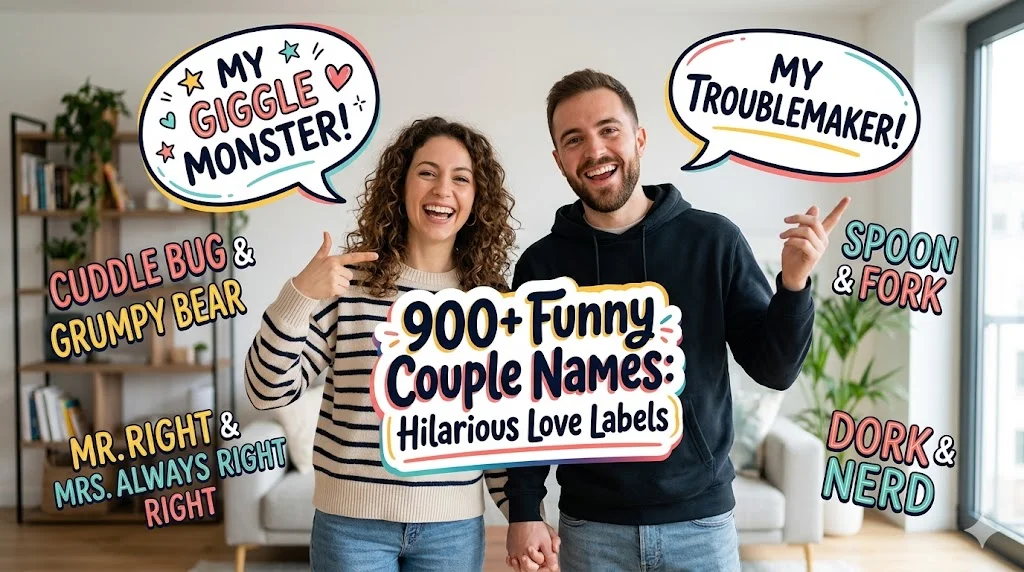 900+Funny Couple Names: Hilarious Love Labels💑