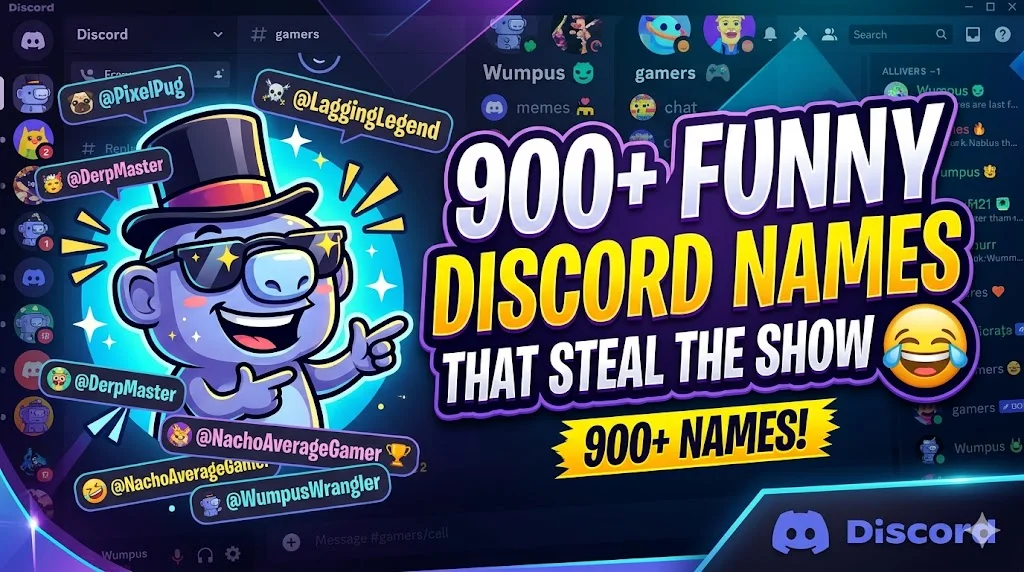 900+Funny Discord Names That Steal the Show 😂