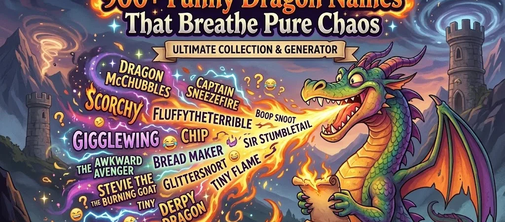 900+Funny Dragon Names That Breathe Pure Chaos