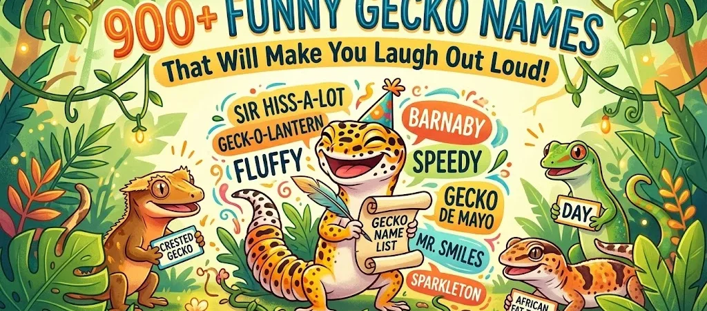 900+Funny Gecko Names That Will Make You Laugh Out Loud 