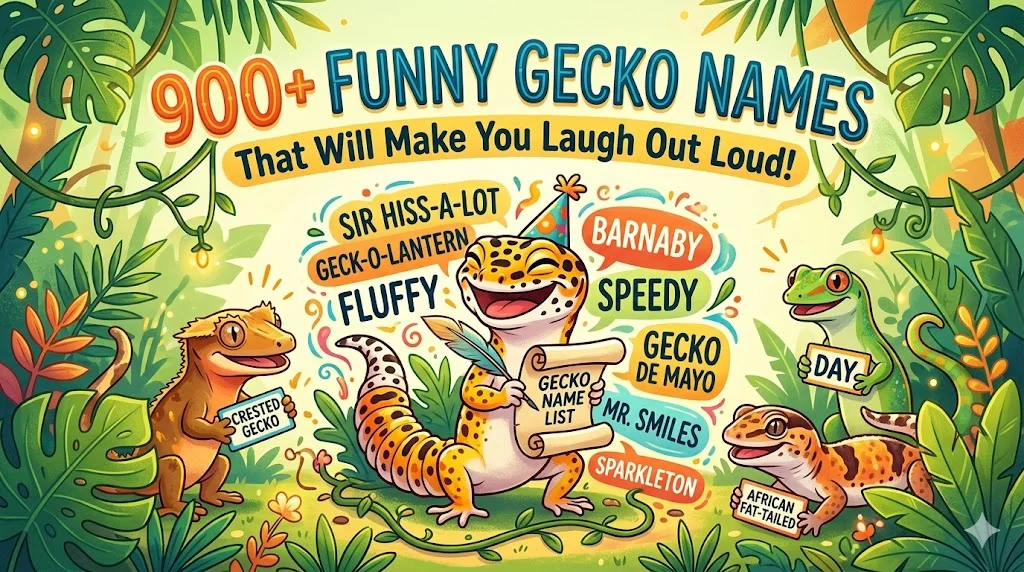 900+Funny Gecko Names That Will Make You Laugh Out Loud 