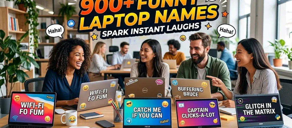 900+Funny Laptop Names That Spark Instant Laughs
