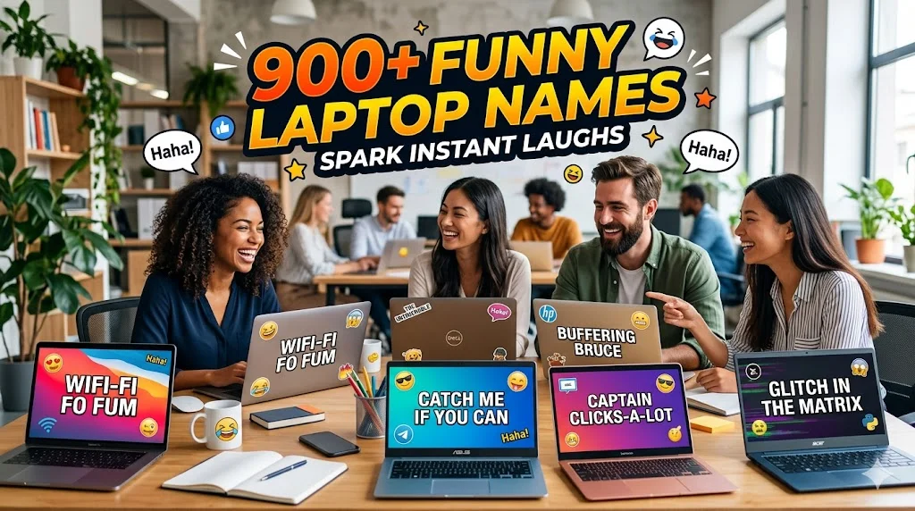 900+Funny Laptop Names That Spark Instant Laughs