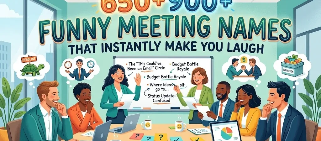 900+Funny Meeting Names That Instantly Make You Laugh
