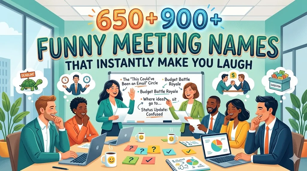 900+Funny Meeting Names That Instantly Make You Laugh