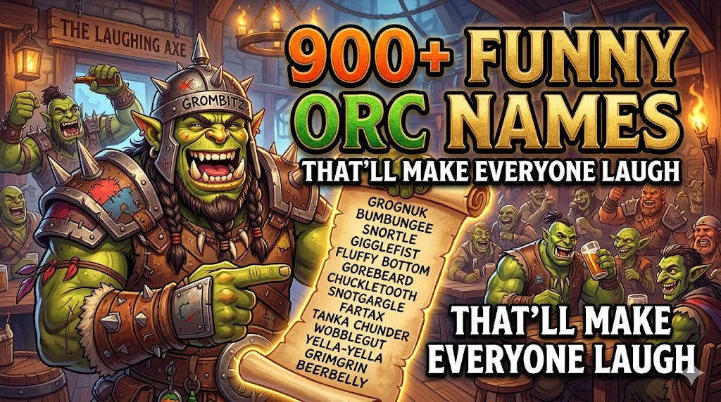 900+Funny Orc Names That’ll Make Everyone Laugh