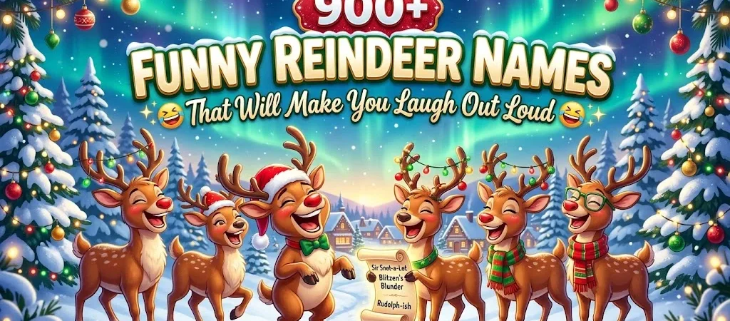 900+Funny Reindeer Names That Will Make You Laugh Out Loud