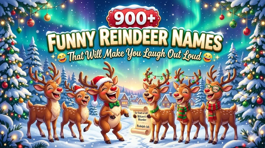 900+Funny Reindeer Names That Will Make You Laugh Out Loud