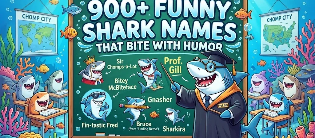 900+Funny Shark Names That Bite With Humor
