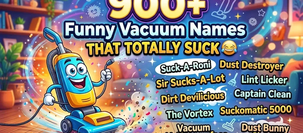 900+Funny Vacuum Names That Totally Suck ๐