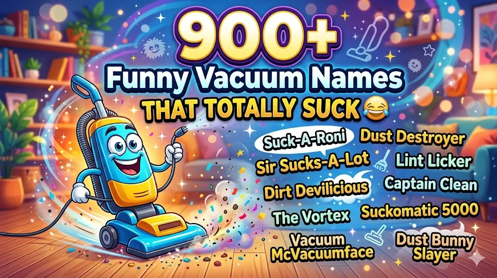 900+Funny Vacuum Names That Totally Suck 😂