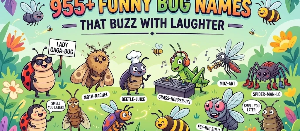 955+ Funny Bug Names That Buzz With Laughter
