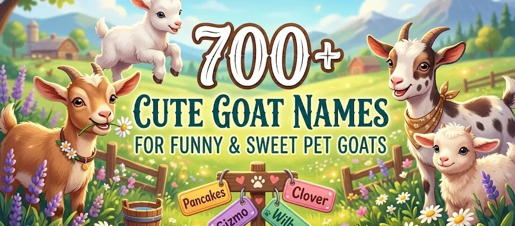 700+ Cute Goat Names for Funny & Sweet Pet Goats