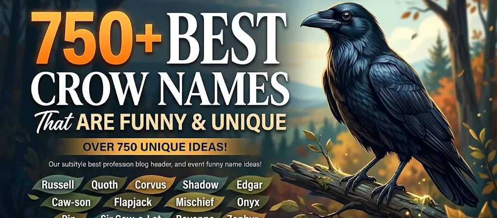 750+ Best Crow Names That Are Funny & Unique 