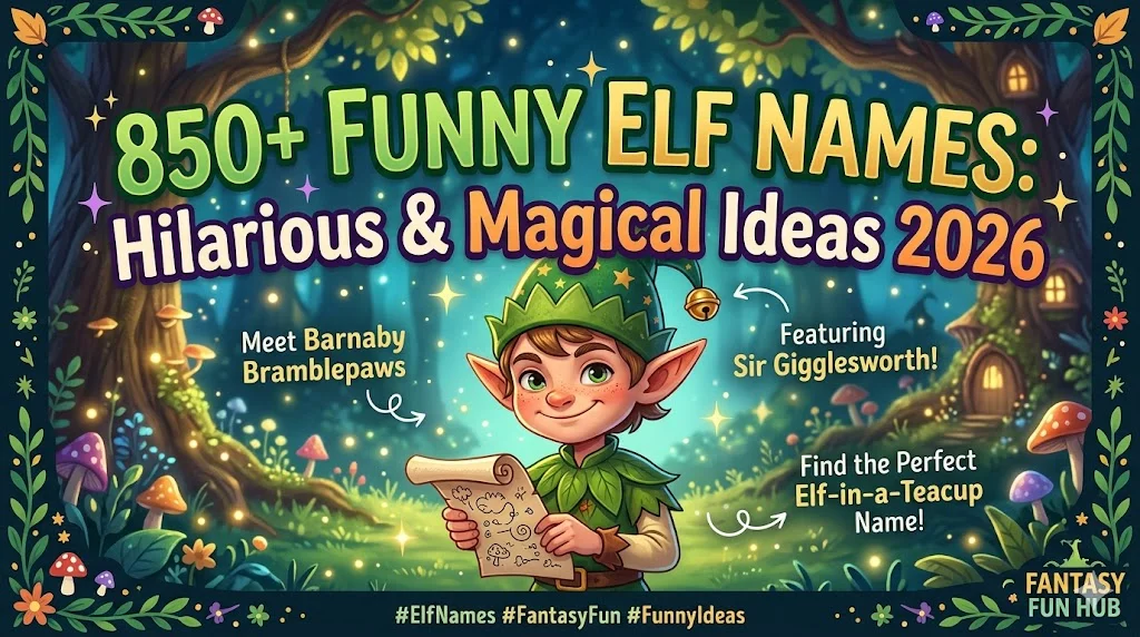 850+Funny Elf Names: Hilarious & Magical Ideas 2026