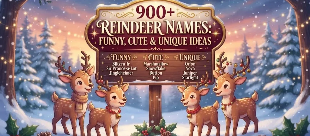 900+ Reindeer Names: Funny, Cute & Unique Ideas 