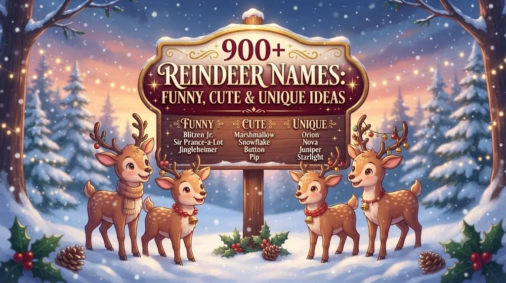 900+ Reindeer Names: Funny, Cute & Unique Ideas 