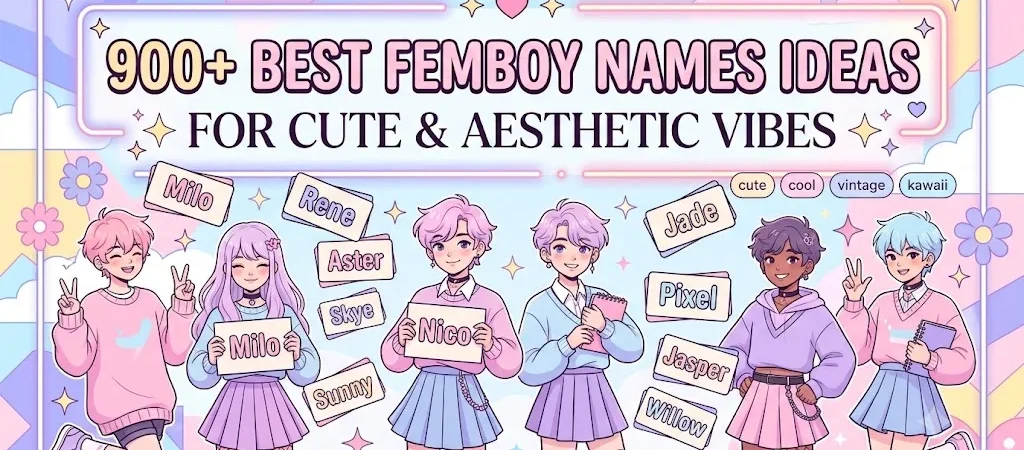 900+Best Femboy Names Ideas for Cute & Aesthetic Vibes