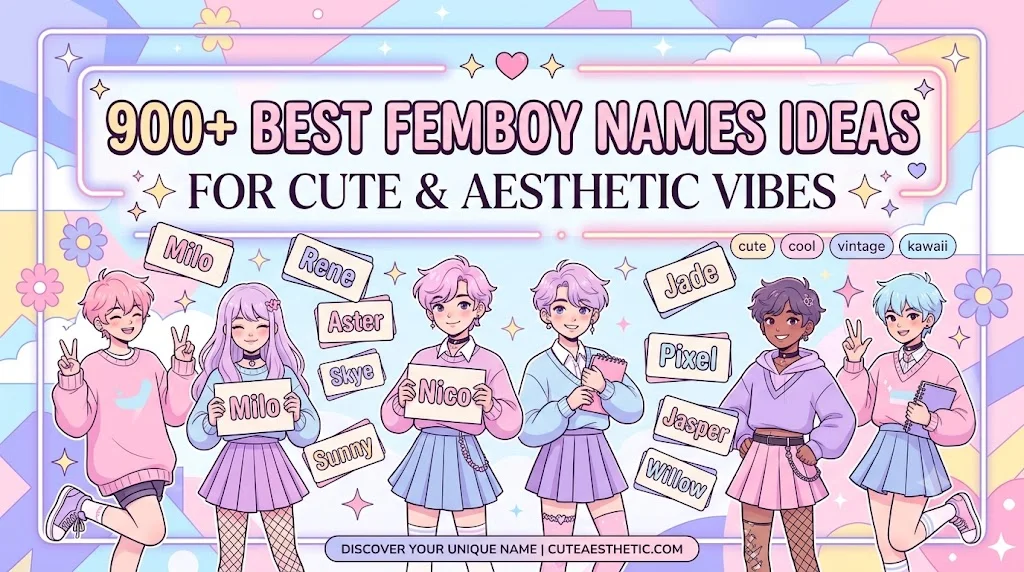 900+Best Femboy Names Ideas for Cute & Aesthetic Vibes