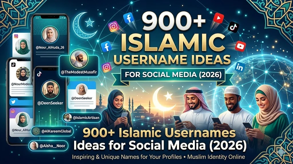 900+Islamic Usernames Ideas for Social Media (2026)