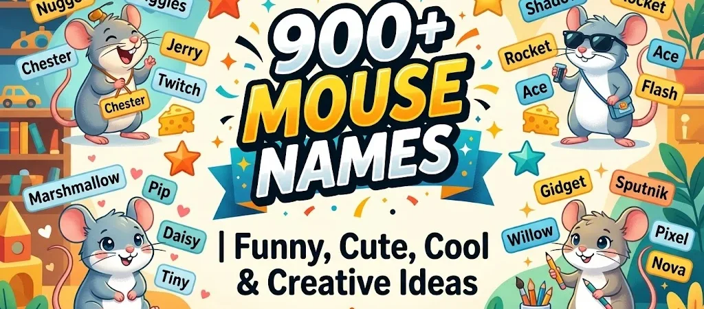 900+Mouse Names | Funny, Cute, Cool & Creative Ideas