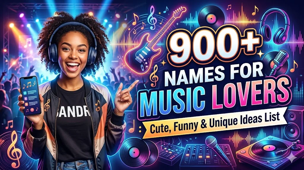 900+Names for Music Lovers: Cute, Funny & Unique Ideas List