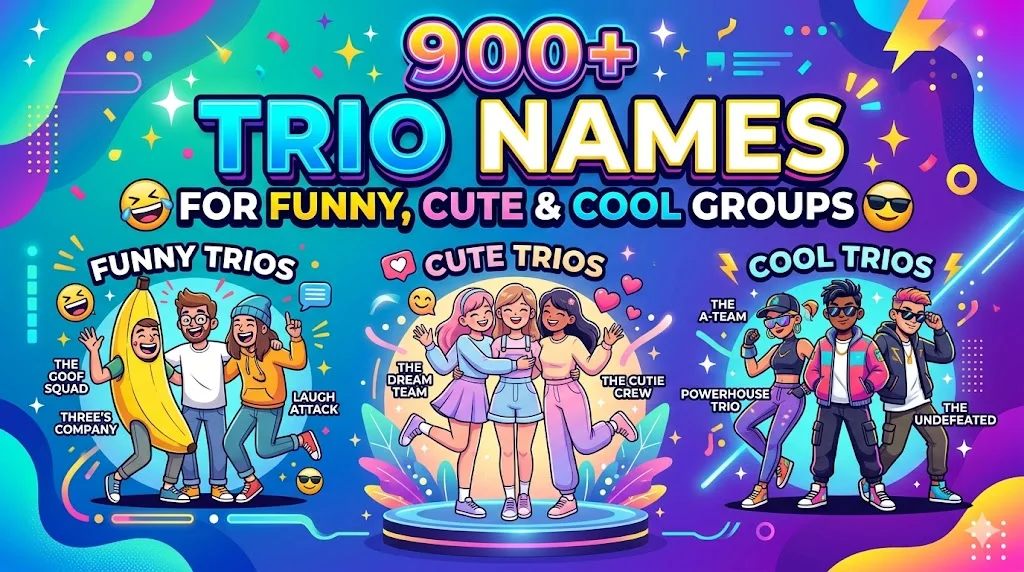 😂 Funny Trio Names That Will Make Everyone Laugh 🤣