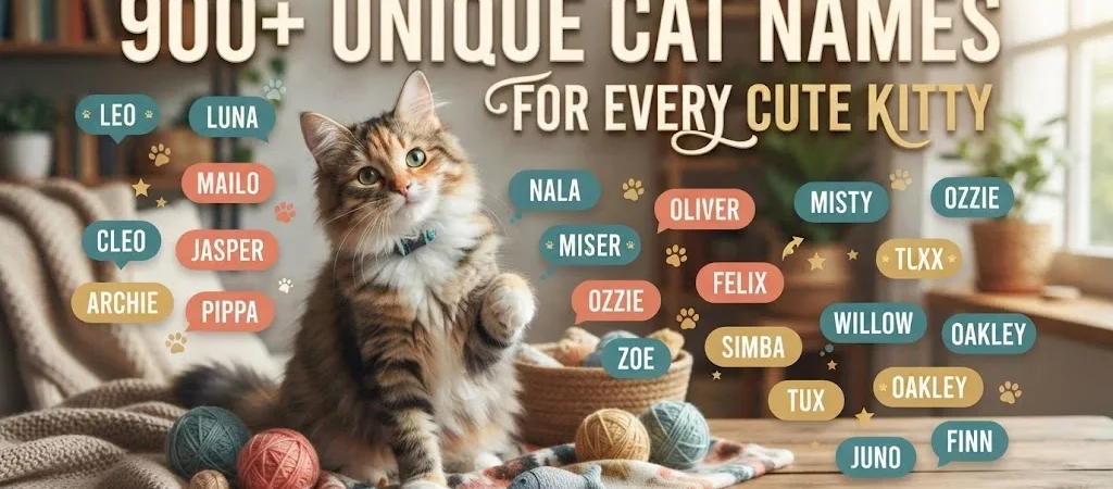 900+Unique Cat Names for Every Cute Kitty 