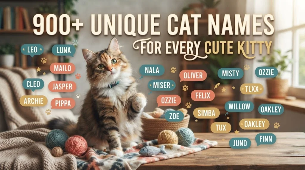 900+Unique Cat Names for Every Cute Kitty 