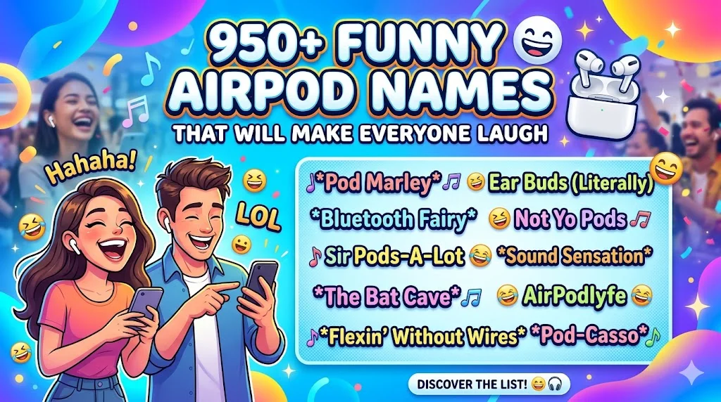 950+ Funny AirPod Names That Will Make Everyone Laugh 😆🎧