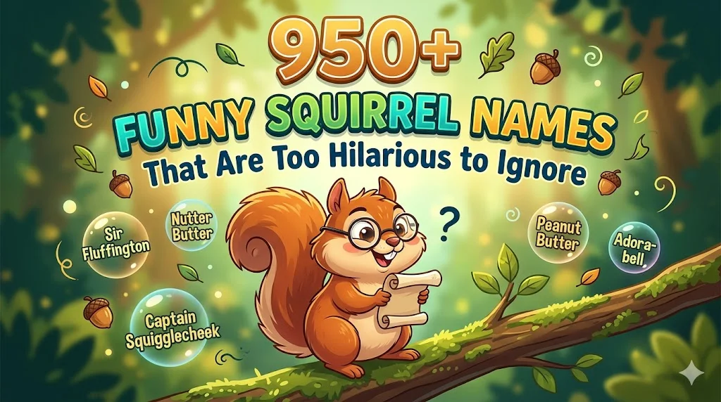950+ Funny Squirrel Names That Are Too Hilarious to Ignore