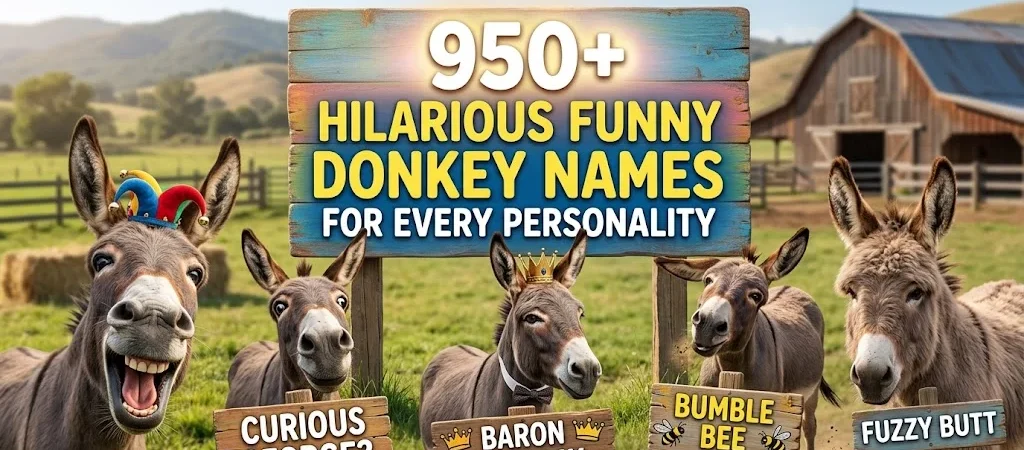 950+ Hilarious Funny Donkey Names for Every Personality