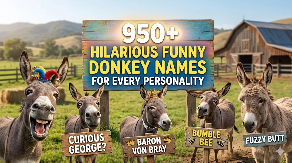 950+ Hilarious Funny Donkey Names for Every Personality