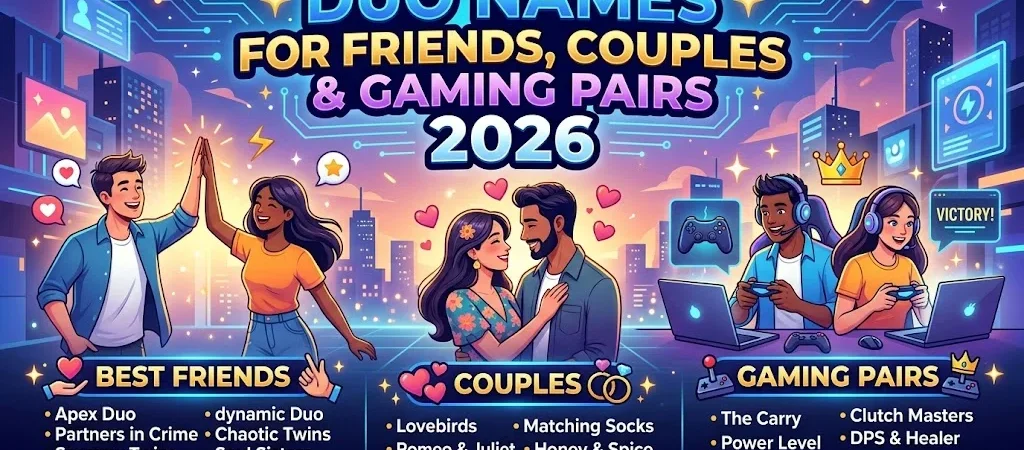 Duo Names for Friends, Couples & Gaming Pairs 2026