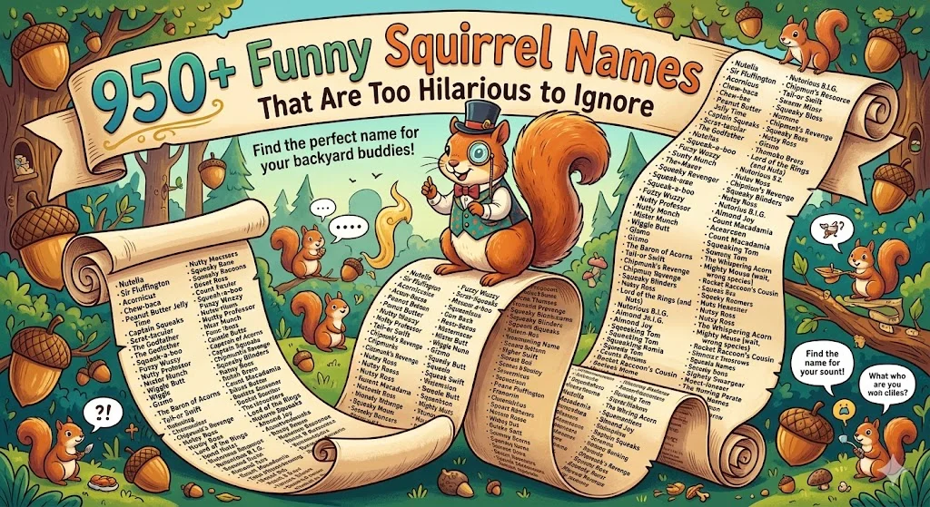Food-Inspired Funny Squirrel Names Youโll Crave