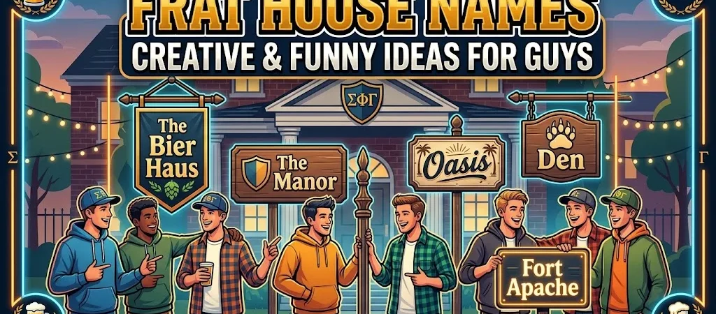 900+Frat House Names: Creative & Funny Ideas for Guys