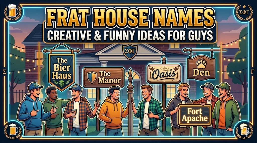 Frat House Names: Creative & Funny Ideas for Guys