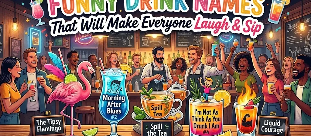 Funny Drink Names That Will Make Everyone Laugh & Sip Fun