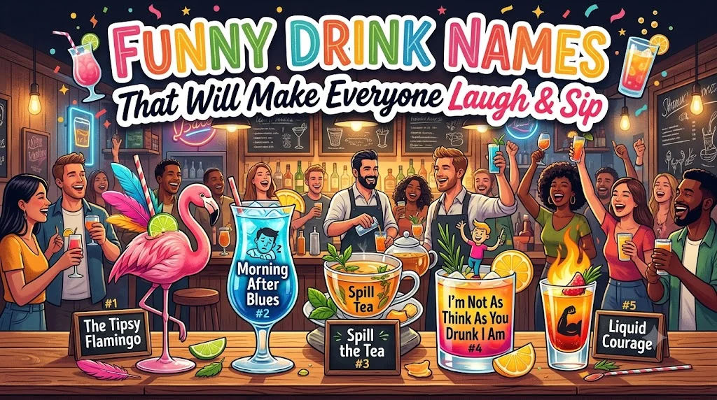 Funny Drink Names That Will Make Everyone Laugh & Sip Fun