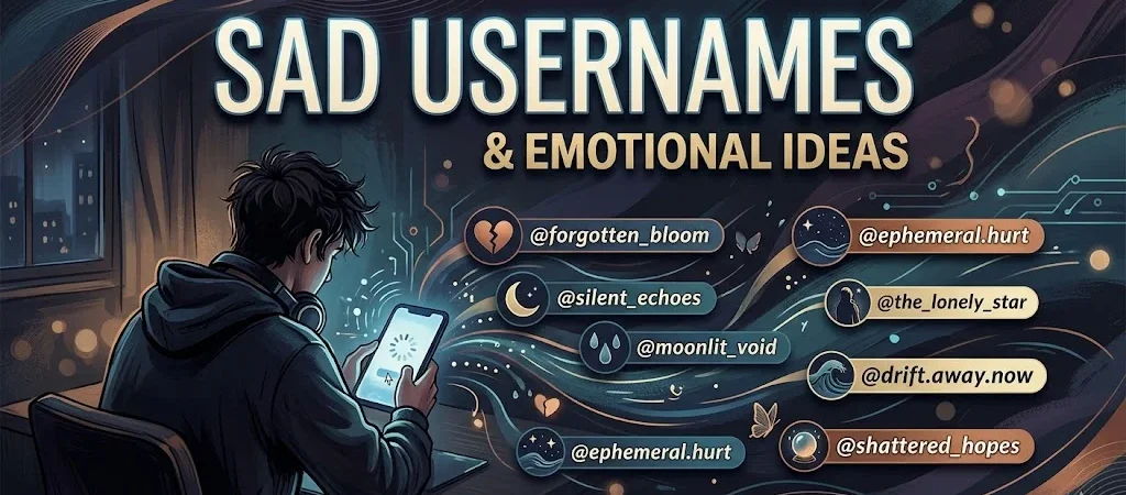 Sad Usernames: Aesthetic & Emotional Ideas