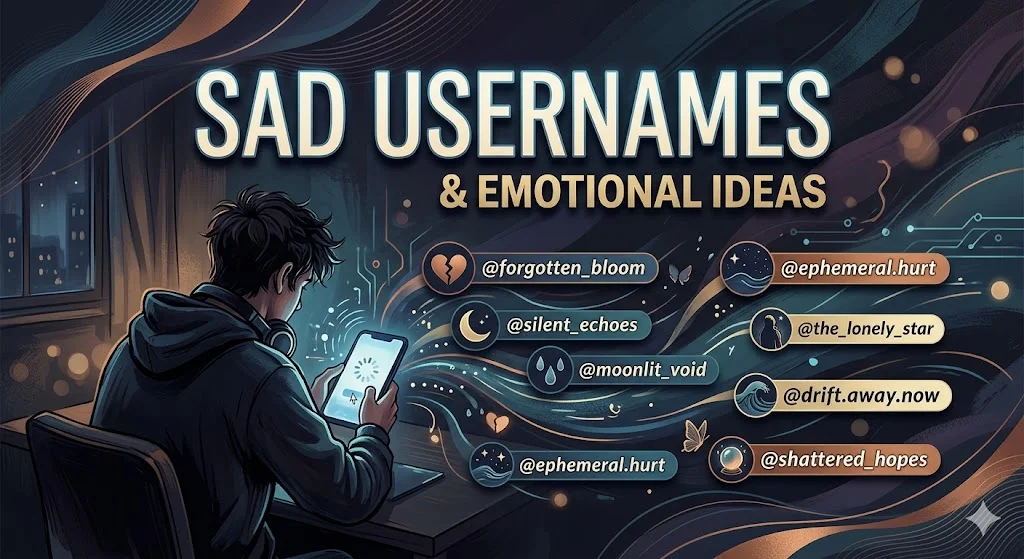 Sad Usernames: Aesthetic & Emotional Ideas