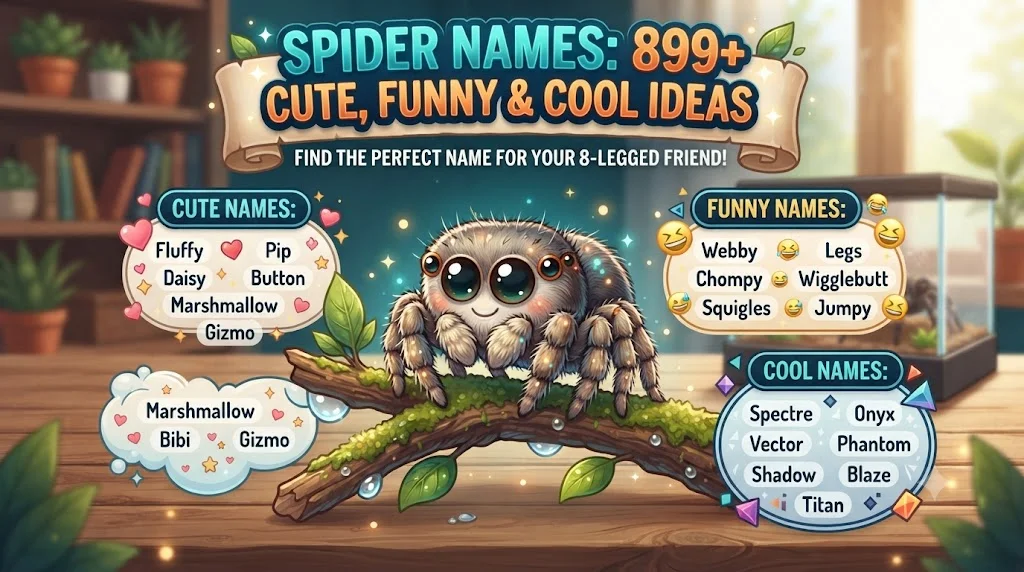 Spider Names: 899+ Cute, Funny & Cool Ideas