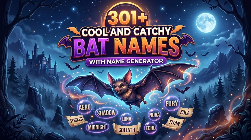 301+ Cool and Catchy Bat Names With Name Generator