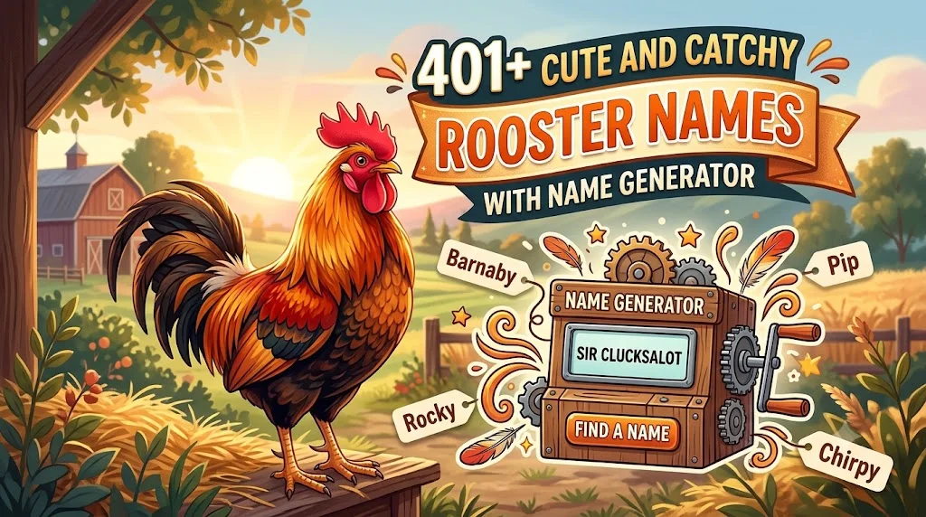 401+ Cute and Catchy Rooster Names With Name Generator