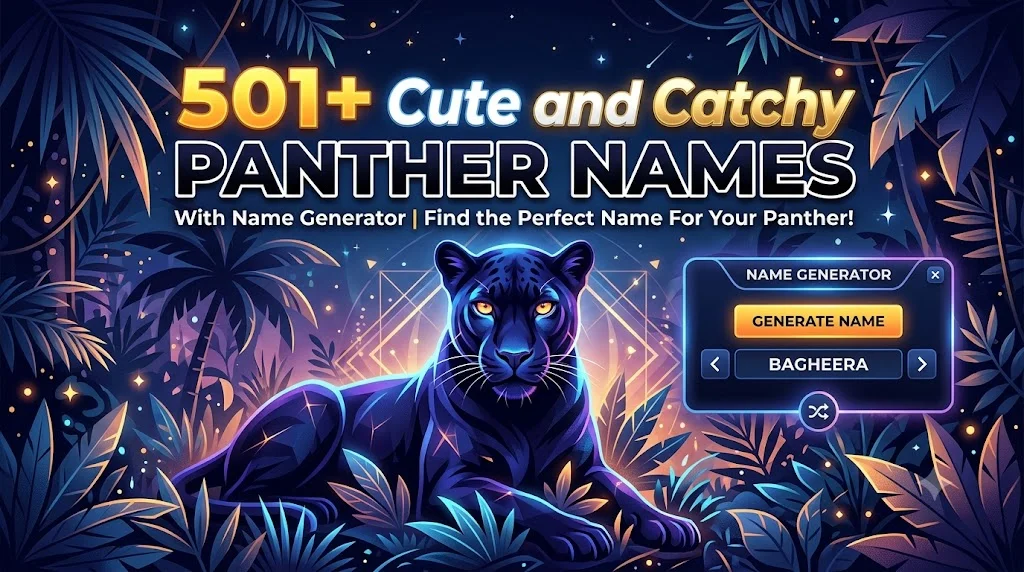 500+ Cute and Catchy Panther Names With Name Generator